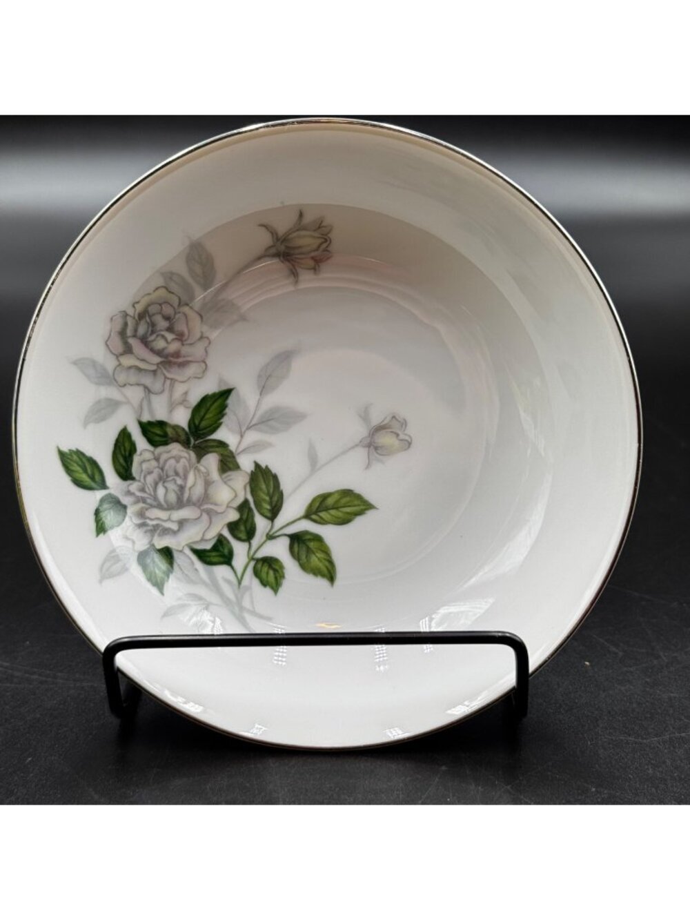 Vintage Sone China 1873 Platinum Trim Floral Dessert Plate Collectible Porcelain